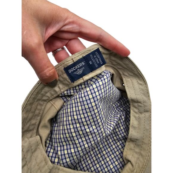 Dockers Mens Sz M Cotton Cabbie Hat Retired US Air Force Beige - Picture 4 of 4